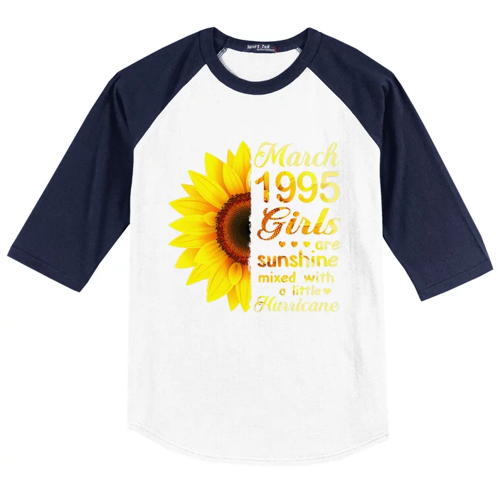 Marchs 1995 Sunflower 28th Birthday Baseball Sleeve Shirt