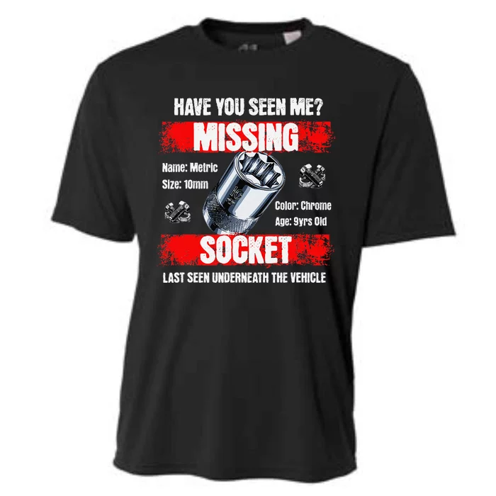 Missing 10mm Socket Funny Mechanics Lifestyle Cartruck Gift Cooling Performance Crew T-Shirt