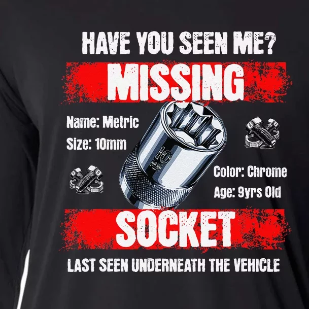 Missing 10mm Socket Funny Mechanics Lifestyle Cartruck Gift Cooling Performance Long Sleeve Crew