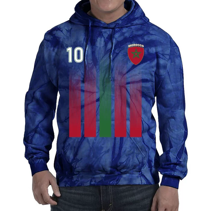 Morocco 10 Soccer Jersey Morocco Football Fan Soccer Tie Dye Hoodie