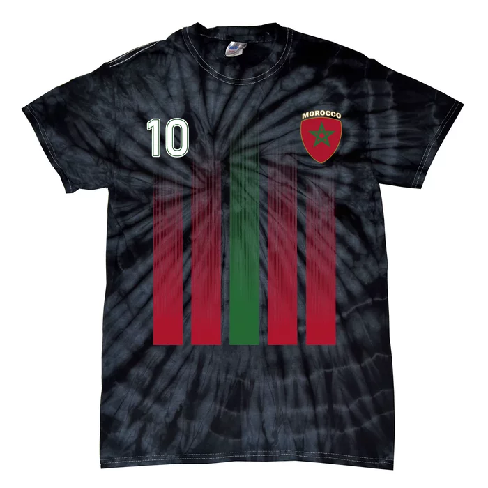 Morocco 10 Soccer Jersey Morocco Football Fan Soccer Tie-Dye T-Shirt