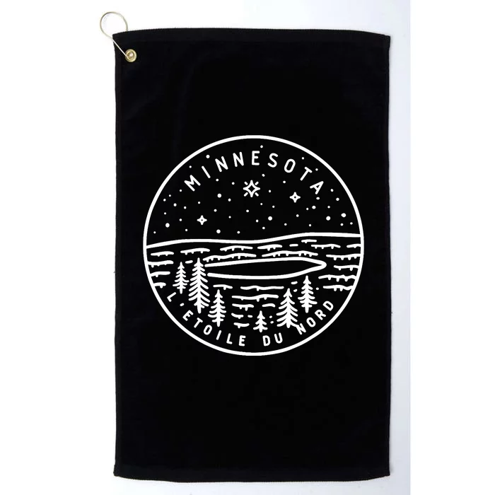 Minnesota 1858 State Of Minnesota Platinum Collection Golf Towel