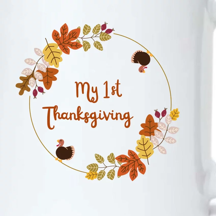 My 1st Thanksgiving. Thanksgiving Onepiece. Baby Thanksgiving. Turkey Day. Thank Black Color Changing Mug