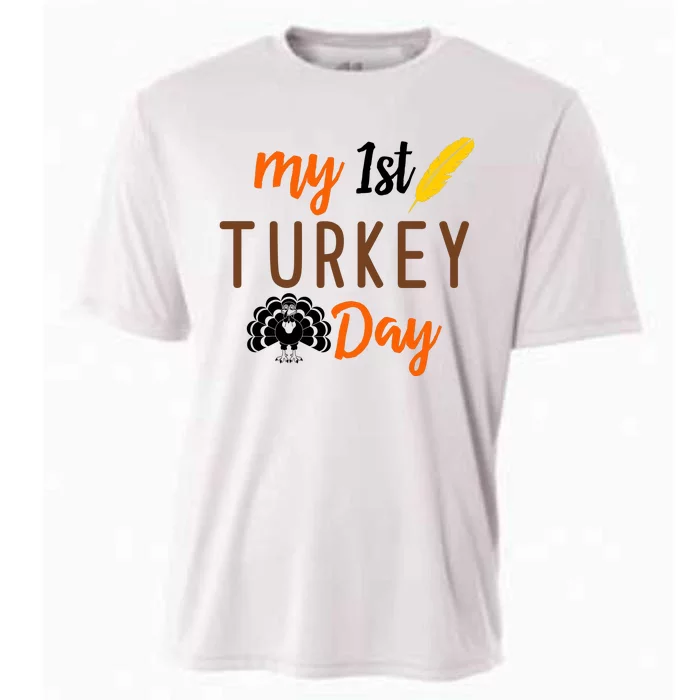 My 1st Turkey Day Thanksgiving Cooling Performance Crew T-Shirt