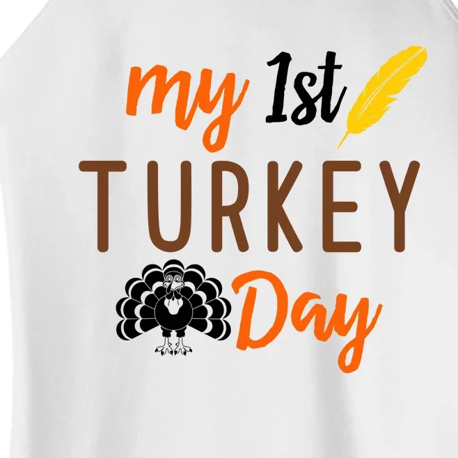 My 1st Turkey Day Thanksgiving Women’s Perfect Tri Rocker Tank