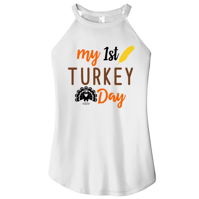 My 1st Turkey Day Thanksgiving Women’s Perfect Tri Rocker Tank