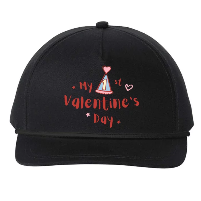 My 1st Valentines Day Cute Snapback Five-Panel Rope Hat