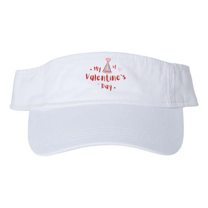 My 1st Valentines Day Cute Valucap Bio-Washed Visor