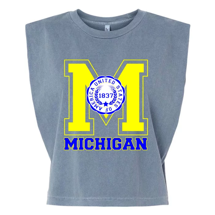 Michigan 1837 Varsity Logo Garment-Dyed Women's Muscle Tee