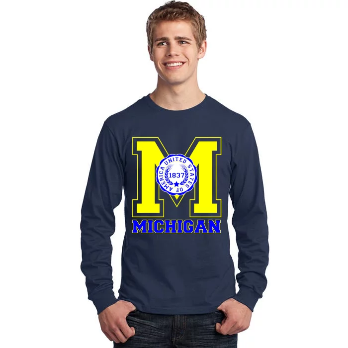 Michigan 1837 Varsity Logo Tall Long Sleeve T-Shirt