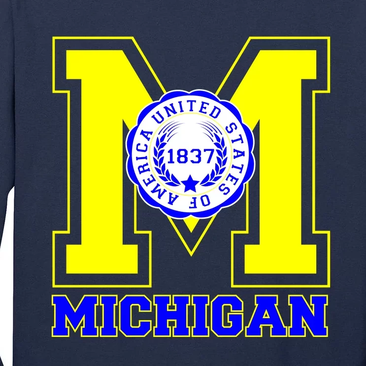 Michigan 1837 Varsity Logo Tall Long Sleeve T-Shirt