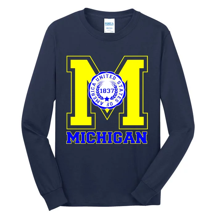 Michigan 1837 Varsity Logo Tall Long Sleeve T-Shirt