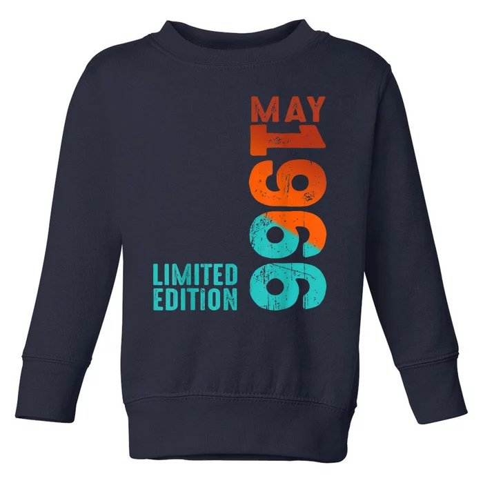 May 1966 Year 1966 Retro 1966 Vintage 1966 Since 1966 Toddler Sweatshirt