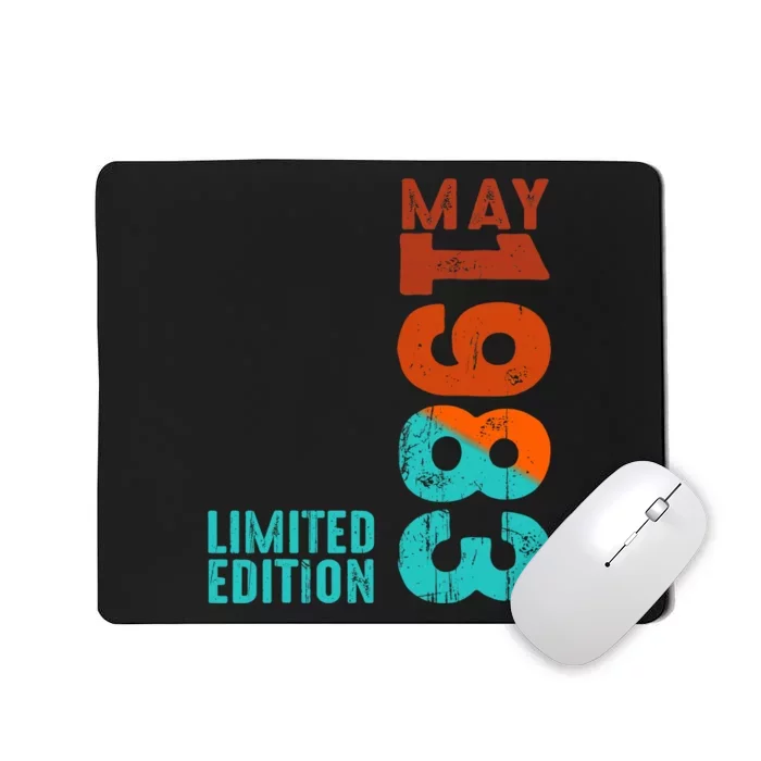 May 1983 Year 1983 Retro 1983 Vintage 1983 Since 1983 Mousepad