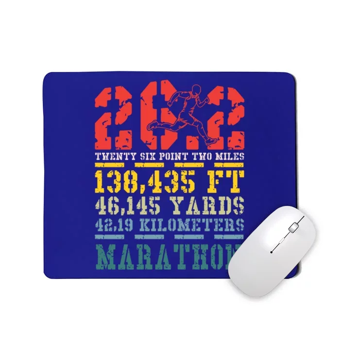 Marathoner 26 2 Math Miles Marathon Running Runner Gift Mousepad