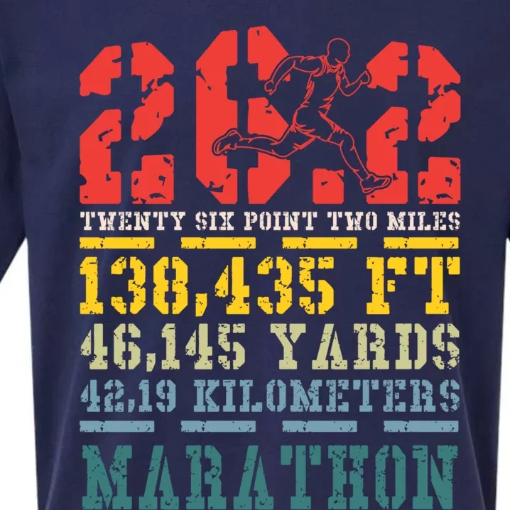 Marathoner 26 2 Math Miles Marathon Running Runner Gift Sueded Cloud Jersey T-Shirt