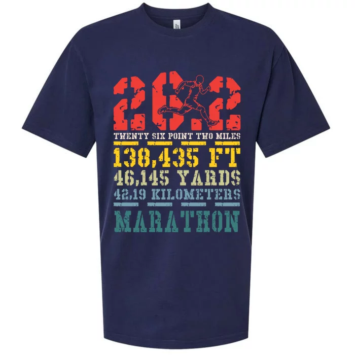 Marathoner 26 2 Math Miles Marathon Running Runner Gift Sueded Cloud Jersey T-Shirt