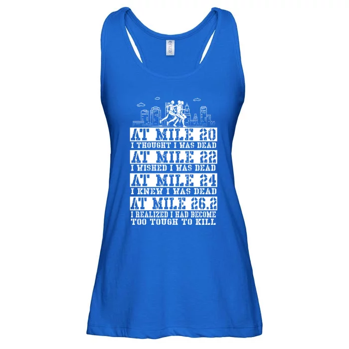 Marathoner 26 2 Miles Marathon Running Runner Great Gift Ladies Essential Flowy Tank