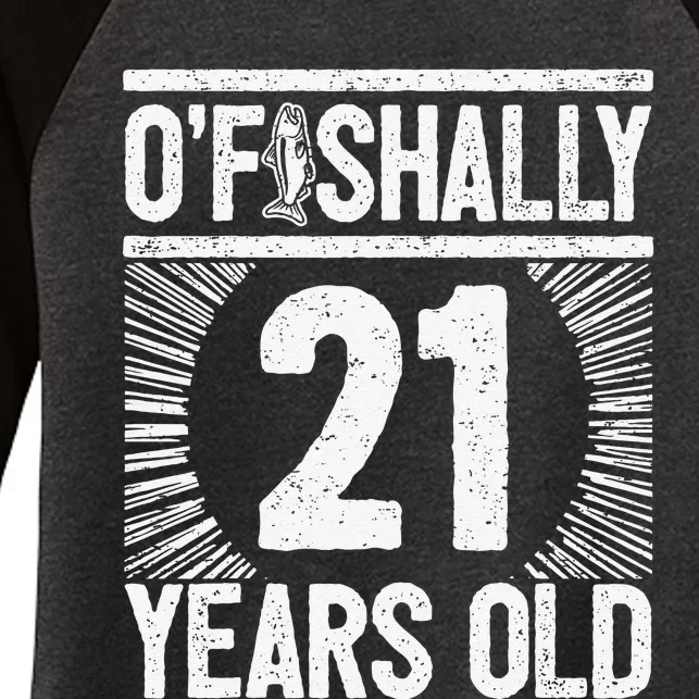 Milestone 21st Birthday 21 Years Old Angler Women's Tri-Blend 3/4-Sleeve Raglan Shirt