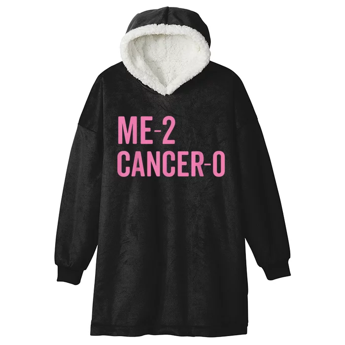 Me 2 Cancer 0 I Beat Breast Cancer Twice Survivor Cute Hooded Wearable Blanket