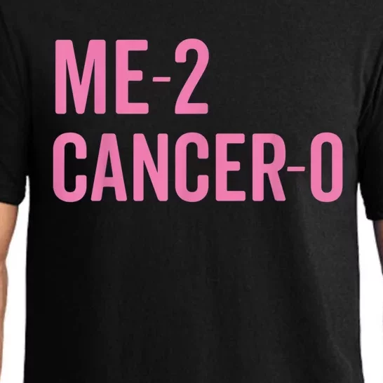 Me 2 Cancer 0 I Beat Breast Cancer Twice Survivor Cute Pajama Set