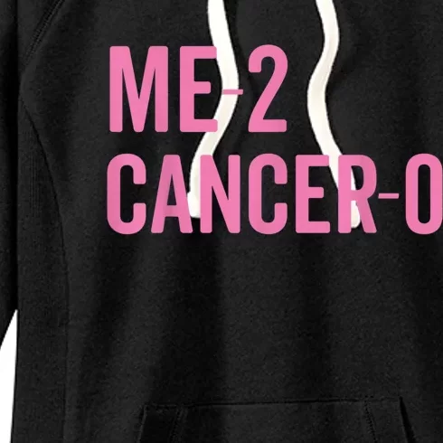 Me 2 Cancer 0 I Beat Breast Cancer Twice Survivor Cute Women's Fleece Hoodie