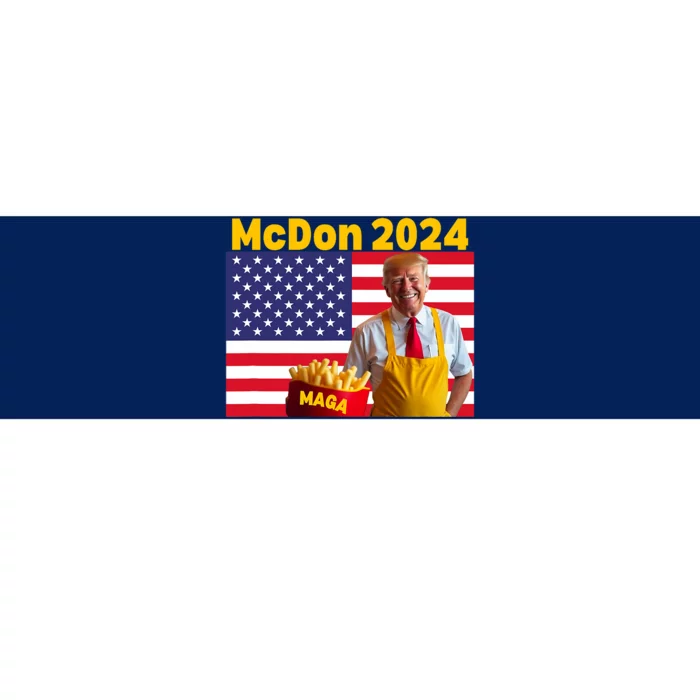 Mcdon 2024 Donald Trump Election Cookie Fries Fast Food Bumper Sticker