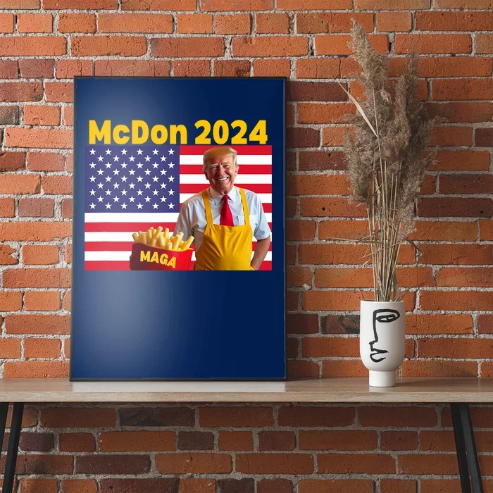 Mcdon 2024 Donald Trump Election Cookie Fries Fast Food Poster