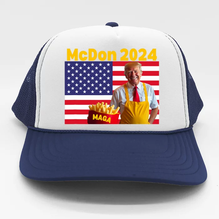 Mcdon 2024 Donald Trump Election Cookie Fries Fast Food Trucker Hat