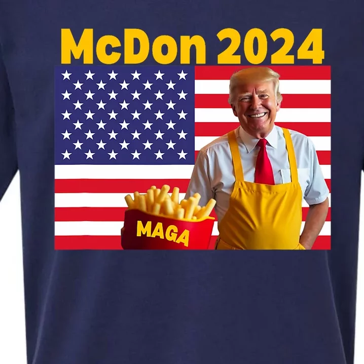 Mcdon 2024 Donald Trump Election Cookie Fries Fast Food Sueded Cloud Jersey T-Shirt