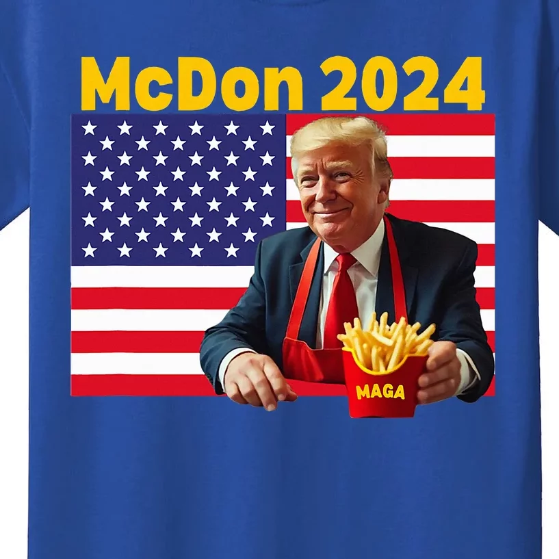 Mcdon 2024 Donald Trump French Fry Cooking Fries Kids T-Shirt