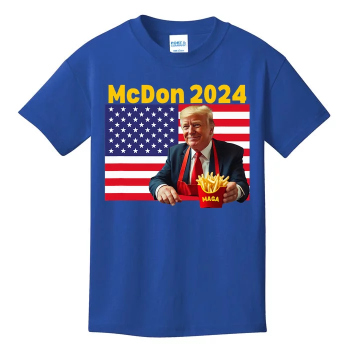 Mcdon 2024 Donald Trump French Fry Cooking Fries Kids T-Shirt