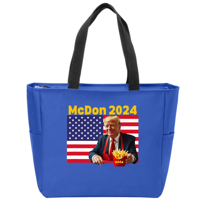 Mcdon 2024 Donald Trump French Fry Cooking Fries Zip Tote Bag