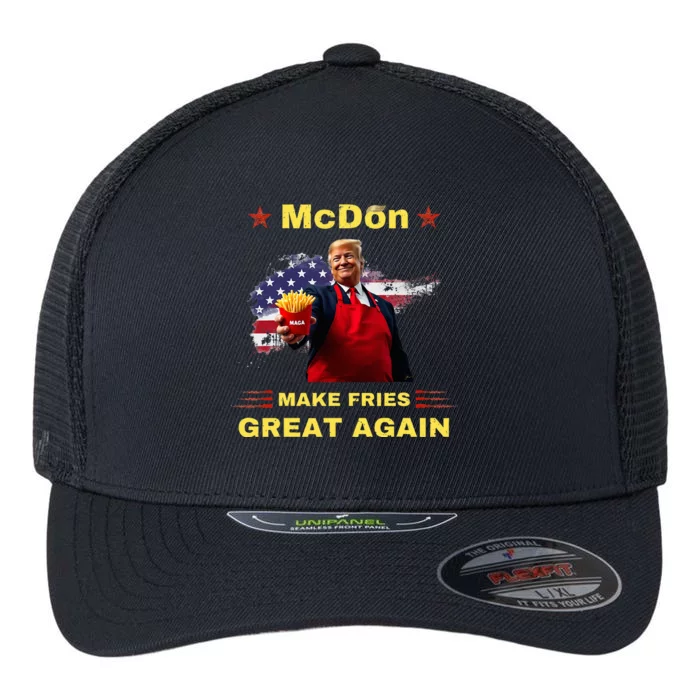 Mcdon 2024 Donald Trump French Fry Cooking Friesff Flexfit Unipanel Trucker Cap