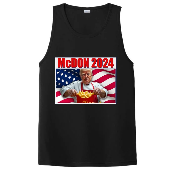 Mcdon 2024 Donald Trump Fast Food Fries Performance Tank