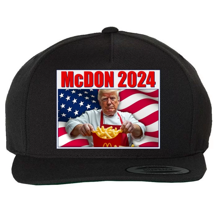 Mcdon 2024 Donald Trump Fast Food Fries Wool Snapback Cap