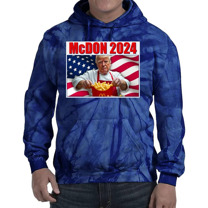 Mcdon 2024 Donald Trump Fast Food Fries Tie Dye Hoodie