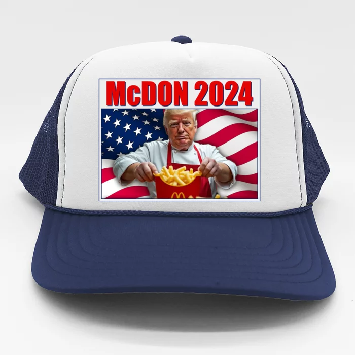 Mcdon 2024 Donald Trump Fast Food Fries Trucker Hat