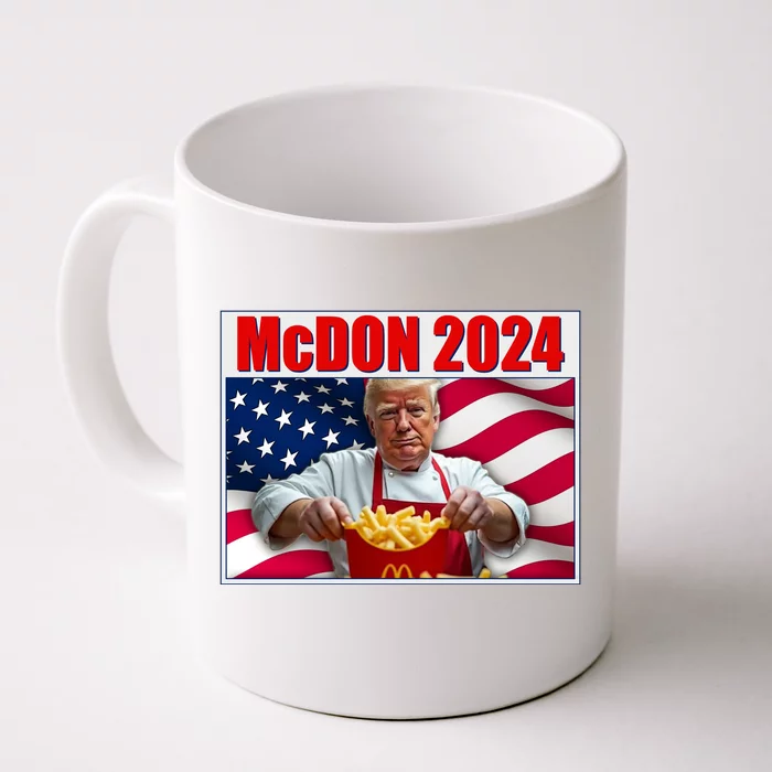 Mcdon 2024 Donald Trump Fast Food Fries Front & Back Coffee Mug