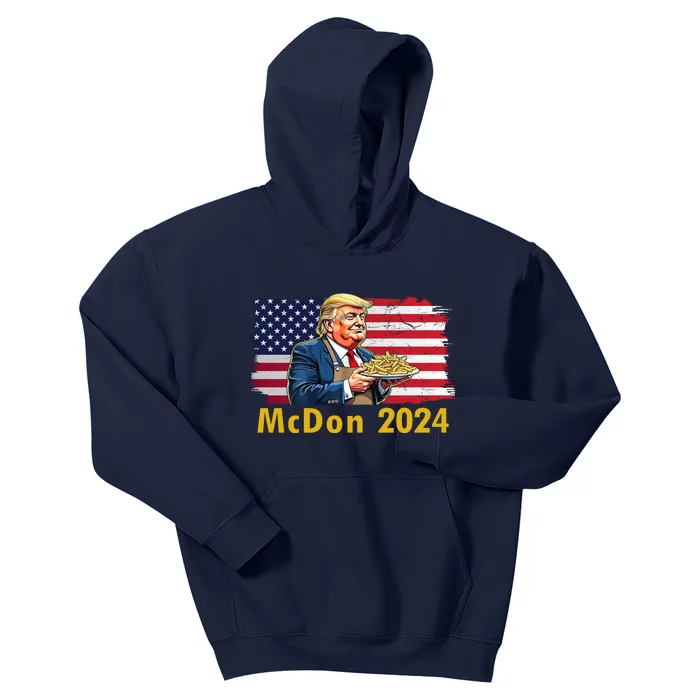 Mcdon 2024 Donald Trump Fast Food French Fries Kids Hoodie