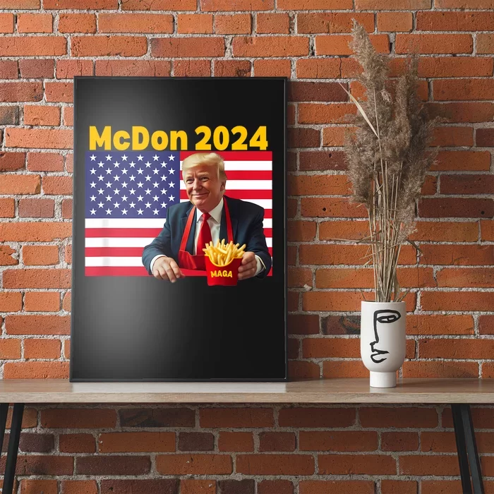 Mcdon 2024 Funny Donald Trump French Fry Cooking Fries Poster