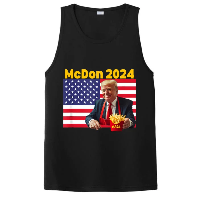 Mcdon 2024 Funny Donald Trump French Fry Cooking Fries Performance Tank