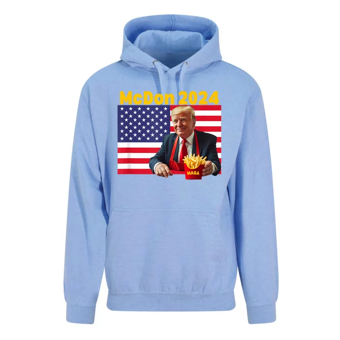 Mcdon 2024 Funny Donald Trump French Fry Cooking Fries Unisex Surf Hoodie