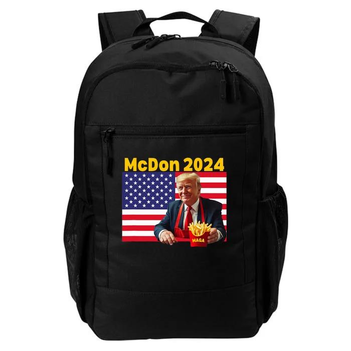 Mcdon 2024 Funny Donald Trump French Fry Cooking Fries Daily Commute Backpack