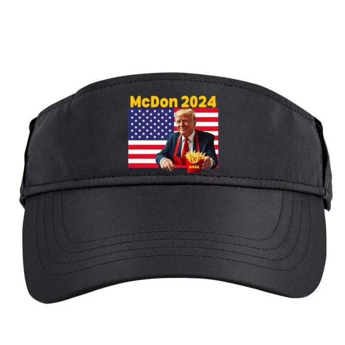 Mcdon 2024 Funny Donald Trump French Fry Cooking Fries Adult Drive Performance Visor