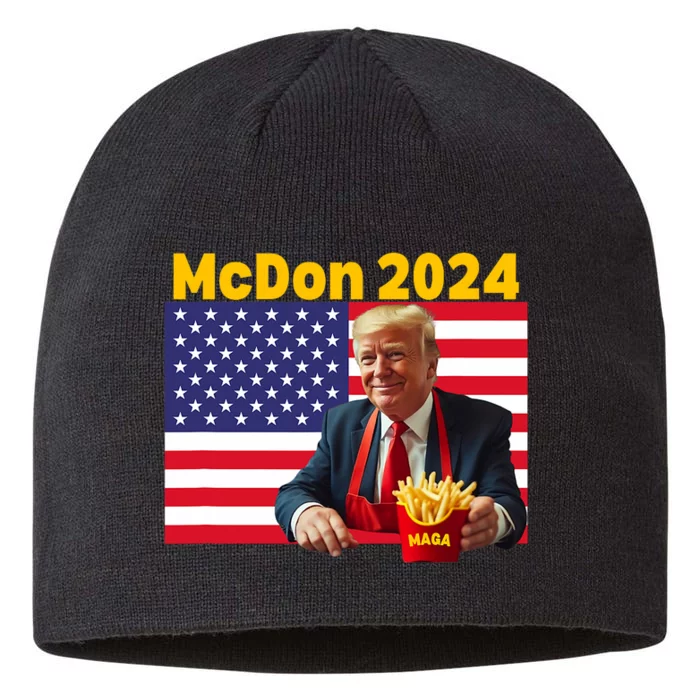 Mcdon 2024 Funny Donald Trump French Fry Cooking Fries 8 1/2in Sustainable Knit Beanie