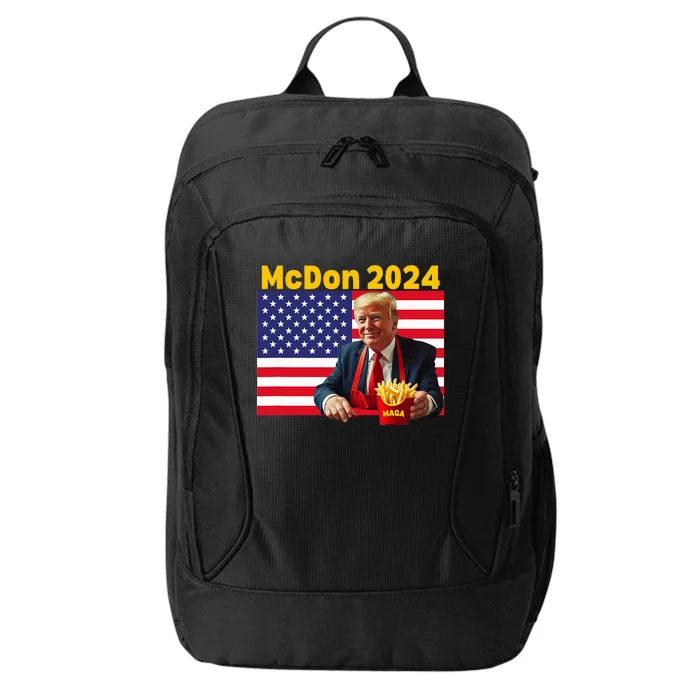 Mcdon 2024 Funny Donald Trump Cooking Fries City Backpack