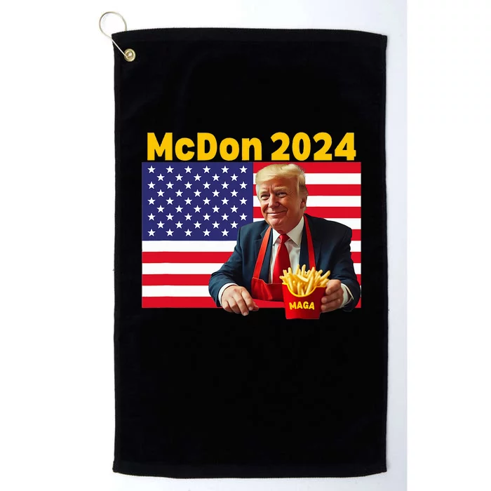 Mcdon 2024 Funny Donald Trump Cooking Fries Platinum Collection Golf Towel