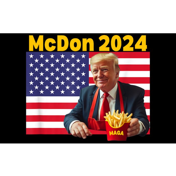 Mcdon 2024 Funny Donald Trump French Fry Cooking Fries Bumper Sticker