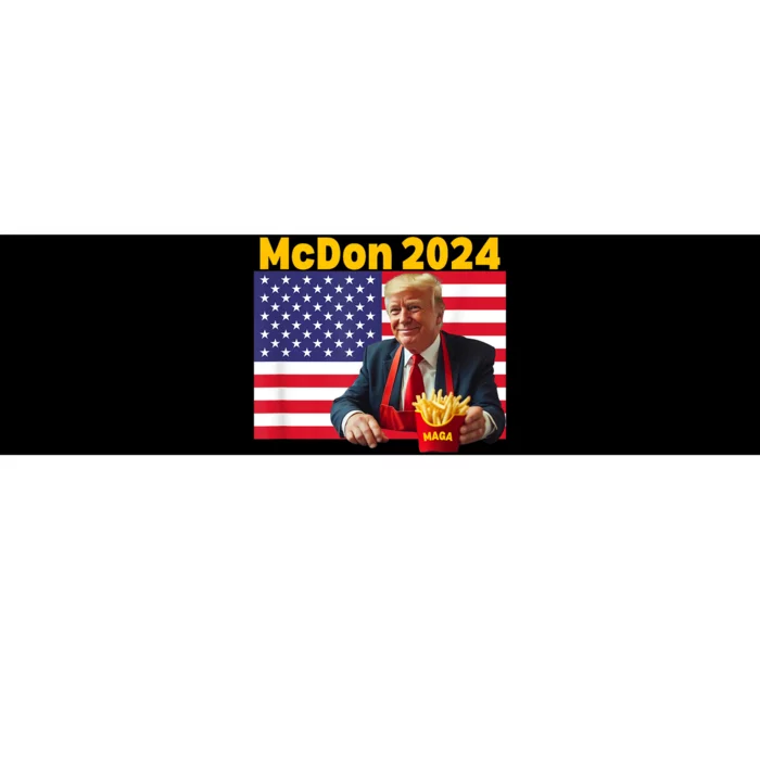 Mcdon 2024 Funny Donald Trump French Fry Cooking Fries Bumper Sticker